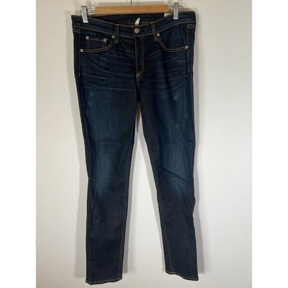rag & bone Denim - Rag & Bone Kensington dark blue wash skinny straight jeans 31 stretch mobwife